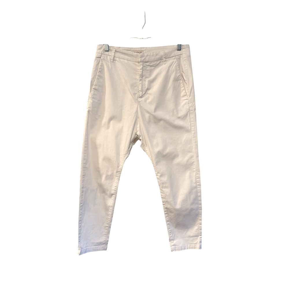 Nili Lotan 2 Slouchy Paris Pants $345 Drop Crotch Cotton Cropped White EUC - Picture 3 of 10